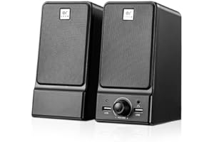 OR O R O W OROW Enceintes PC,16W Haut Parleur PC USB,HiFi Stereo Sound,Puce Sonore DSP Intégrée,Basse Profonde&Voix Délicate,Haut Parleur Ordinateur avec Prise Casque (S203)