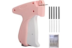 REITEAG PISTOFIX | L'Original, PISTOFIX Tissus, Outil De Couture Instantanée Sans Fil Ni Aiguille, Avec 5 Aiguilles - 1000 Aiguilles En Plastique (Rose1.0)