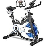LABGREY Cyclette Professionale, Bicicletta ad attrito Indoor da Camera con Schermo LCD e Portabicchieri, Volano 15kg, per Fit