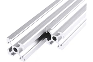 CNCYEAH Lot de 2 profilés en aluminium 2020 - 1000 mm - Type T - Rainure de 6 mm - Profilé en aluminium européen - 20 x 20 mm - Pour imprimante 3D et machine de gravure laser CNC