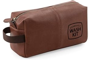 D DESIGN INVENT PRINT! Grandad Wash Bag Gift, Best Grandad, for Birthday, Christmas, Father’s Day, Fantastic Quality Usable Keepsake (Tan)