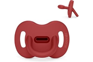 Suavinex, Ciuccio Tutto in Silicone, per Bambini 6/18 Mesi e Neonati, Ciuccio con Tettarella Fisiologica Sx Pro, Super Morbido e Flessibile, Ideale per Dormire, Color Essence, Rosso peperoncino