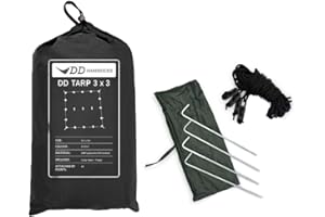 DD Hammocks - Toldo resistente y ligero (3 x 3 m), negro azabache