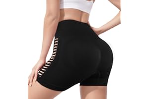Zhiaek Pantalones Cortos Mujer Deporte Cintura Alta Mallas Cortas Mujer Push Up Short Deportivo Sin Costuras Opaco para Yoga Fitness Jogging Running Gimnasio