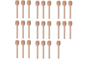 Istloho 25 x łyżka do miodu, 8 cm, Drewno, Spirala, Na wesele, Urodziny, Boże Narodzenie