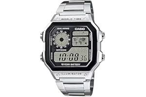 Casio Sports för män, armbandsur, digital kvarts AE-1200WHD-1A, Grå/metallic, Sporter