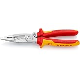 KNIPEX Pliers for electrical installations chrome insulated with multi-component sleeves, according to VDE standard 200 mm, 1
