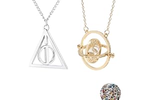 YOUU UoYu Lot de 22 colliers en forme de sablier rotatifs avec autocollants Harry pour les fans de cosplay
