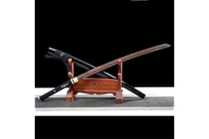 KPTKP Épée de samouraï en Palissandre de 103cm avec Gaine, Katana en Bois, Bokken Fait à la Main pour l'entraînement de Kendo, Affichage à la Maison, Cosplay, Collection-C Style