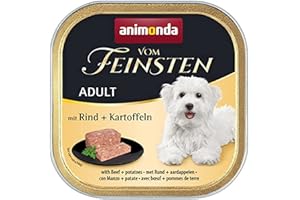 animonda Vom Feinsten Adult cibo per cani, alimento umido per cani adulti, con manzo + patate, 22 x 150 g