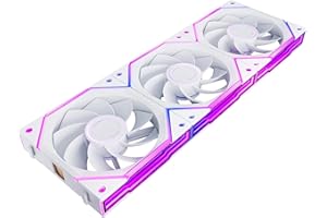 AsiaHorse NyotaUltra RGB - Ventola inversa per PC da 120 mm, 3 pezzi, ARGB Daisy Chain [Infinity Mirror] [HDB] 58.5 CFM/2000 RPM/2.07MMH2O 4 pin PWM e 5V 3 pin ARGB per Asus Aura MSI