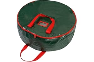 MOBEUR Christmas Wreath Storage Container, 60/75/90CM Waterproof Storage Bag for Artificial Xmas Wreaths and Garland Easy Storage Decoration Bags with Dual Zipper & Handles