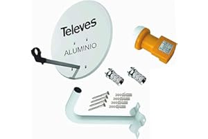 T E C N O V O Z Kit Antena PARABOLICA 63 Aluminio (con Soporte)