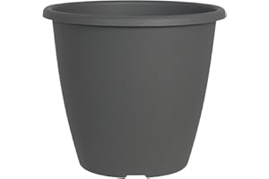 GELI THERMO PLASTIC Pflanzkübel NEVADA rund aus Kunststoff, Farbe:anthrazit;Durchmesser:12 cm