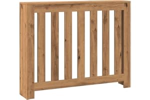 vidaXL Heizkörperverkleidung, Heizungsverkleidung Modernes Latten-Design, Heizkörperabdeckung für Wohnzimmer, Heizungsabdeckung, Artisan-Eiche Holzwerkstoff