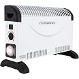 Radiateur Infrarouge Extérieur MONZANA MZH2501 - 2500W, 3 Niveaux, Minuterie 24h, Télécommande, Inclinaison 90°, IP34
