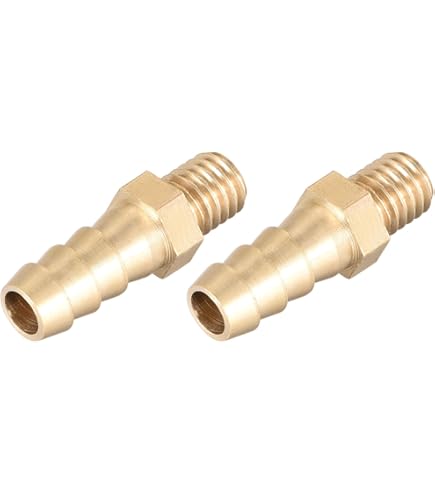 Raccordo In Ottone, Raccordo Metrico, M12 X 1,25, Maschio A Barb, Tubo ID 10 Mm, 4 Pezzi - Foto 5