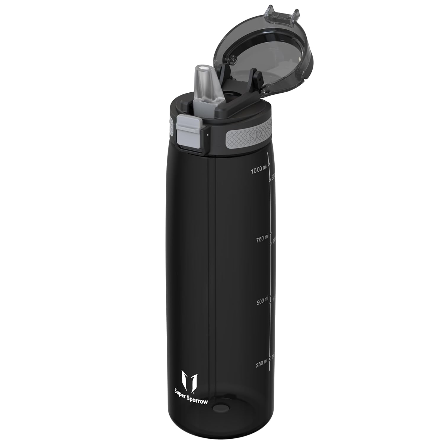 Super Sparrow Borraccia - TouchSip Sportiva Bottiglia - 500ml/750ml/1L - Tritan Senza BPA, a Prova di Perdite - Borracce con Cannuccia Ideale per Scuola e Sport