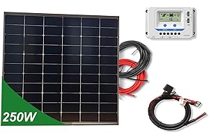 VIASOLAR Kit 250W PRO 12V panel solar placa monocristalina células HPBC de alta eficiencia para caravanas autocaravanas