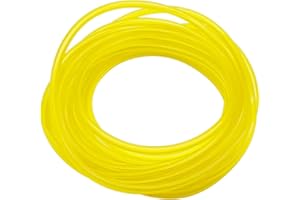 COLDFIGHTING Tubo flessibile di benzina(3 mmx5 mm,4 metri) Di Alta Qualità In PVC Giallo Trasparente Tubo Benzina Deflessagliatrice,Tubi Benzina Per Piccoli Motori Come Motoseghe, Soffiatori