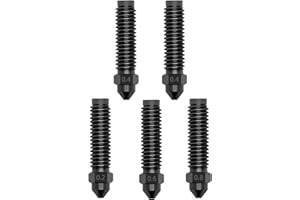 LANKEGU 【5 unidades】 Juego de boquillas de acero endurecido para Elegoo Centauri Carbon: 0.2/0.4/0.6/0.8 mm Hotend Boquillas - Accesorios de boquillas resistentes a altas temperaturas y al desgaste