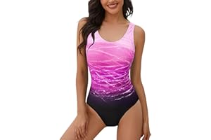 heekpek Bañadores Mujer Trajes de Baño Una Pieza Bañador Reductores Traje Baño Deportivo Bikini con Relleno Bañador Natacion Halter Verano Trikini Cintura Alta