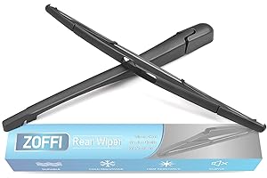 JUNWEI Rear Wiper Arm Blade, Replacement for Peugeot 206 1998-2013, Peugeot 207 2006-2015 - ZOFFI Back Windscreen Wiper Assembly Replacement - All Season Natural Rubber Cleaning Window