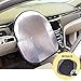 Produktbild Big Ant Lenkradhitzeschutz Lenkradhülle Sonnenlicht Schatten passend für die meisten Autos +Bonus 2 X Seite Fenster Sunshade, Sliver (51,1 x 43,9 cm)