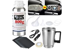 Ghguole Scheinwerfer Aufbereitung Set,Scheinwerfer Reparatur Set mit 800g Reparaturflüssigkeit,Scheinwerfer Politur Reparaturwerkzeug,Scheinwerfer Polierset,Scheinwerfer Bedampfen Set