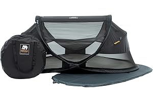 Deryan Łóżeczko turystyczne dla niemowląt z materacem od urodzenia do 2,5 roku – rozkładany namiot dla niemowląt rozkładany w 2 sekundy – w zestawie moskitiera i torba podróżna – 120 x 75 x 50 cm