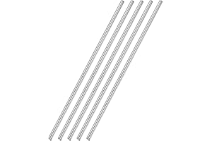 TA-VIGOR 5Pcs 4mm x 300mm Stainless Steel Round Rods, Metal Solid Round Shaft Rods Lathe Bar Stock for DIY Crafts Car Helicopter Airplane Model