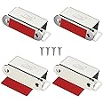 Jiayi Magnetic Door Catch 4 Pack Cupboard Door Magnets Stainless Steel Drawer Magnet Small Cabinet Door Magnetic Latches for Kitchen Wardrobe Magnets Door Closers Magnet Closure