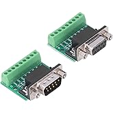 Jadeshay Kabeladapter – DB9-Stecker Buchse Adapter Schraubklemme 9-polig, 9-Loch-Umwandlungsplatine für RS232 RS485