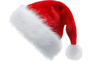 yayafunfun 2pcs Weihnachtsmütze für Kinder,Nikolausmütze Plüsche Weihnachtsmann Mütze,Warm Dicker Nikolaus Mütze Santa Clause Mütze Weihnachtsmützen für Mädchen Jungs Weihnachtsfeier Geschenke