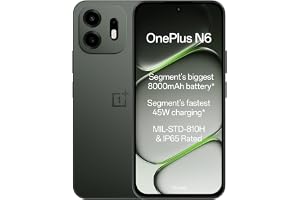 OnePlus N6 | 6GB+128GB | Midnight Green | Segment's Biggest 8000mAh Battery | Segment's Fastest 45W Charging | 60-Month Smoothness | Smooth 120Hz Display | 50MP Camera | Military-Grade Durability