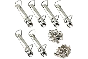 2 ringbindningsmekanism, Wanfoou 6 stycken D-formade metallklämmor 2 ringar bindemedel ersättning, metallklämma ringbok för p