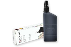 LIQUIDRAW Penna tecnica impermeabile disegno inchiostro noir 25 ml (compatibile con Rotring Isograph penne)