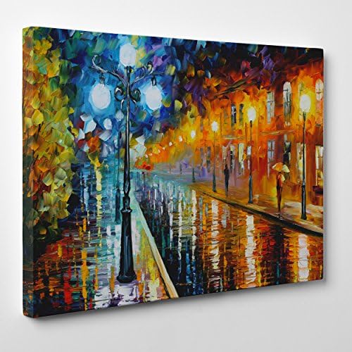 Picture on Canvas – Framed – Ready to Hang – Modern Art – Leonid Afremov Style Impressionism – Hand Painted Oil Effect Dimensione: 100x152cm A - Senza Cornice