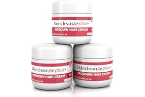 SKINCLEANZE BY JANCREE Skincleanze Plus Ingrown Hair Cream, Double Strength Treatment and Prevention of Razor Bumps and Razor Burn, Ideal for Men and Women, Use on Face, Legs, Underarm and Bikini Line - 50g (Pack of 3)
