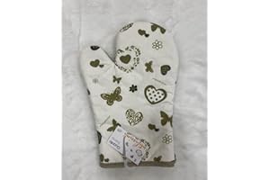 AZARD PRESINA Guanto da Forno 18X28CM Mon Amour con Cuore Assortiti Shabby Chic