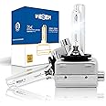 wideep D3S/D3R Xenon HID Headlight Bulbs, 35W 42V 6000K White Lighting, Car Headlight Lamp Replacement Bulb for High Low Beam, 2 Pcs