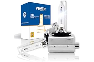 wideep D1S/D1R Xenon HID Headlight Bulbs, 35W 85V 6000K White Lighting, Car Headlight Lamp Replacement Bulb for High Low Beam, 2 Pcs