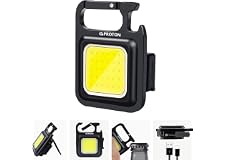PROTON Mini Flashlight, 800Lumens COB Bright Rechargeable Keychain Flashlights, 4 Light Modes Portable Pocket Light with Fold