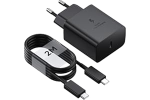 BIHPJD 45W Samsung Chargeur Rapide, Port USB Type C Cable Chargeur Samsung Ultra Rapide Chargeur Compatible avec Samsung Galaxy S24 ULTRA/S23/S2 Plus/S21 FE 5G/Note 20 ULTRA/A53/A52/A72,Galaxy Tab S8+ (2m)