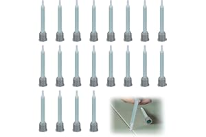 VULEVIRTUE 20 Pcs Plastique Buses De Mélange,1:1 En Ab Tube De Mélange Statique Buses De Mélange Époxy Buses De Pistolet De Mélange En Résine Pour Mélange D'Agitation Réorganisation D'Écoulement De Tuyau