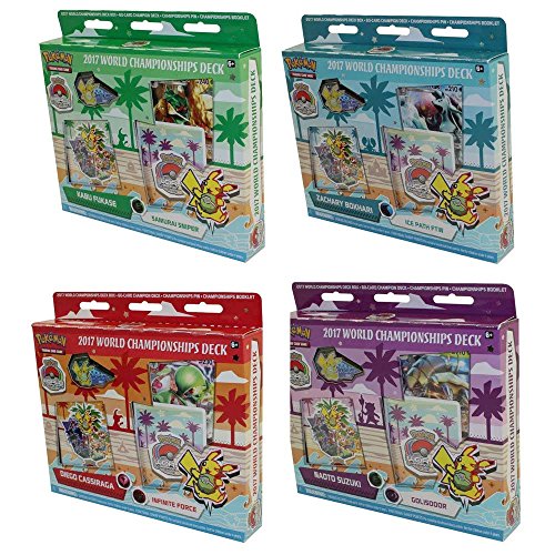 Preisvergleich Produktbild Pokémon TCG: Weltmeisterschaft Deck 2017 Satz von 4 Starter Decks