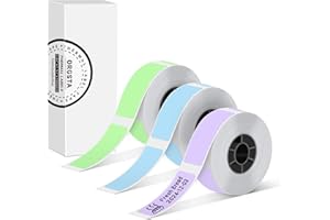 ‎ORGSTA ORGSTA Etiketten Selbstklebend Klebeetiketten Aufkleber Beschriften Beschriftungsetiketten Selbstklebende Sticker Labels 12x40 mm 160 pcs/rolle 3 Rollen für S001