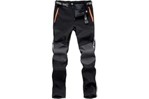 7VSTOHS Pantaloni da Trekking Comodi da Uomo Pantaloni Caldi Antivento Pantaloni Casual da Arrampicata Inverno/Autunno/Primavera/Estate