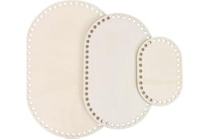 KYSUN 3 Größen Naturholzkorbboden, Ovale Korbboden Holz zum Häkeln, Ovaler Leerer Massiver Häkelkorb Holzbasis, Korbboden Aus Holz für DIY Handtasche Korb Webbedarf Kunsthandwerk Heimdekoration