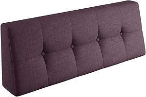 sunnypillow Palettenkissen Palettenauflage Palettenpolster Palettensofa Sitzkissen Rückenlehne gesteppt Rückenkissen 120x40x20/10cm Purple